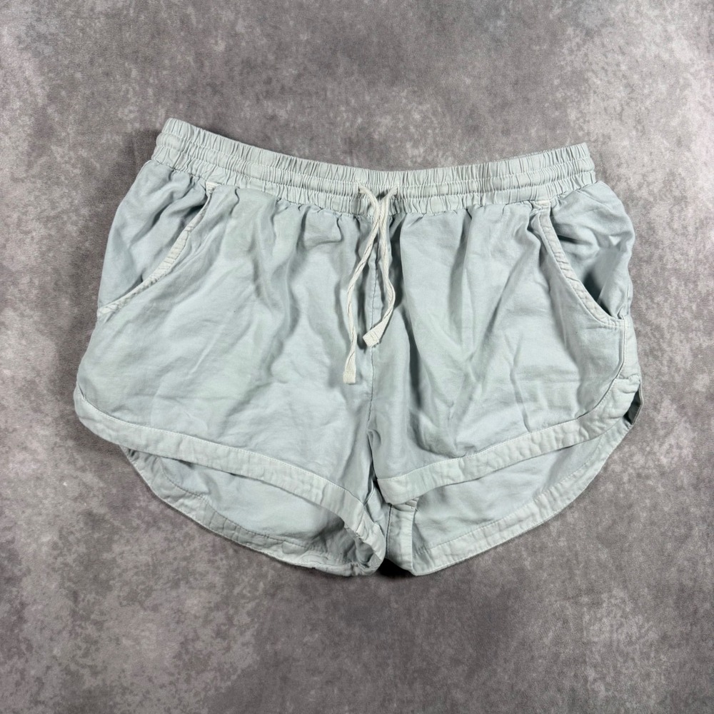Billabong Womens L Light Blue Cotton Blend Dolphin Hem Casual Shorts Coastal